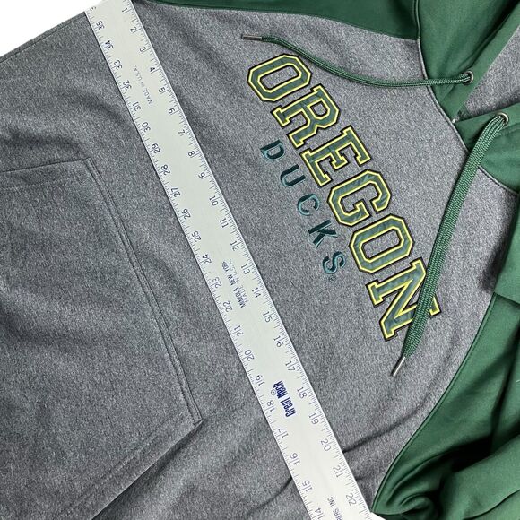 Oregon Ducks Hoodie Adult S Pullover Green College Campus Team Collegiate Grey - Picture 4 of 7